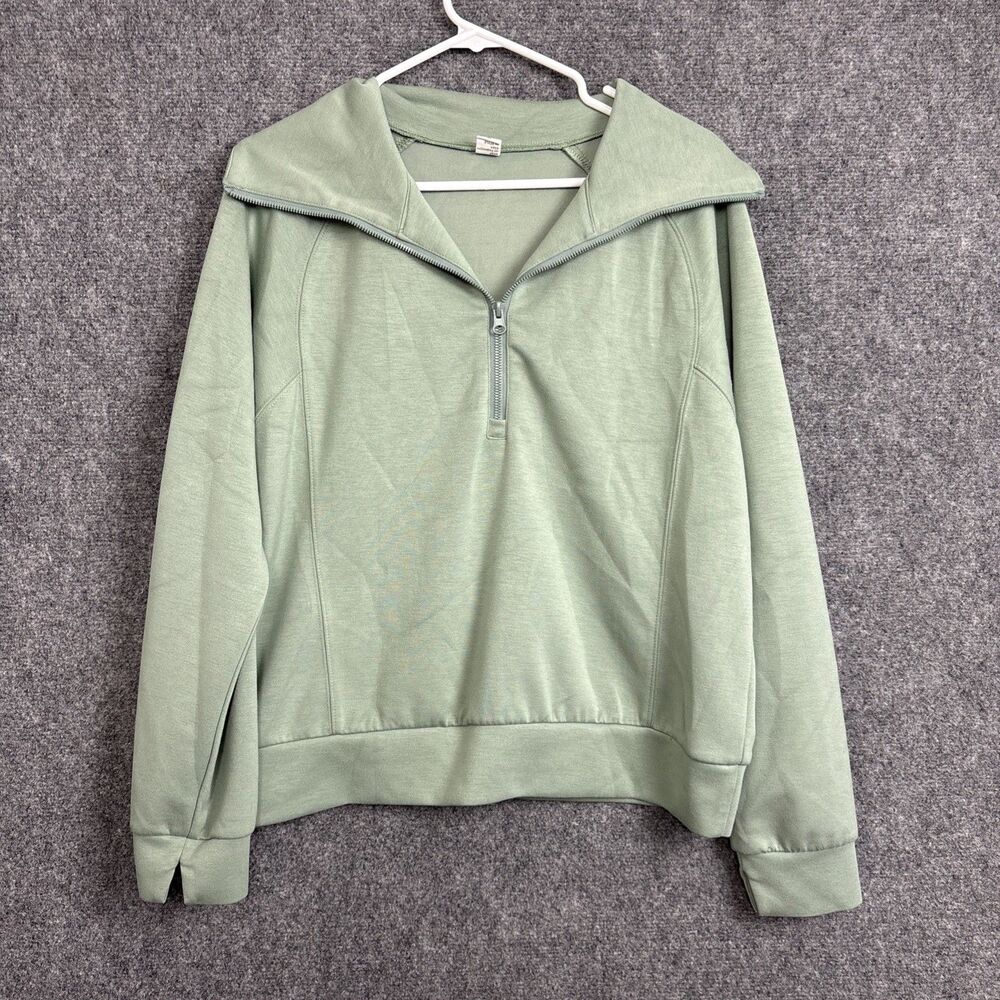 Anrabess Pullover Womens Size M Green Sporty Casual Active